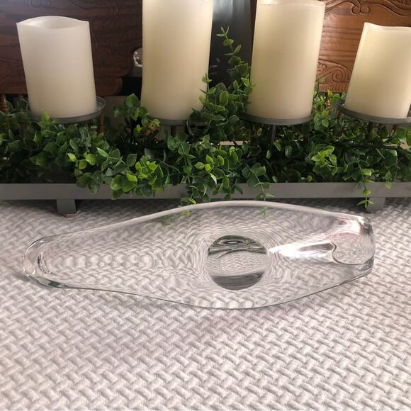 Vintage Mid Century Art Glass Hand Blown Dish - Picture 2 of 4